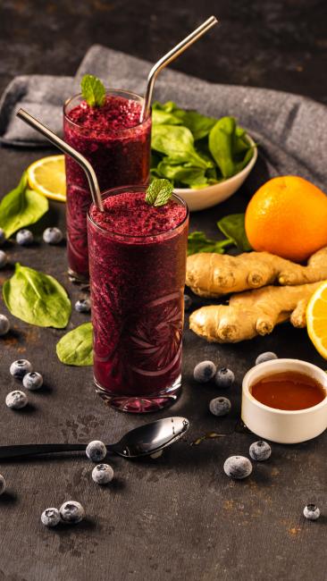 Blueberry Green Zinger Smoothie