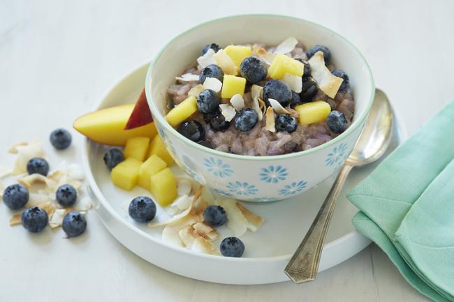 Blueberry Chai Spice Rice Pudding